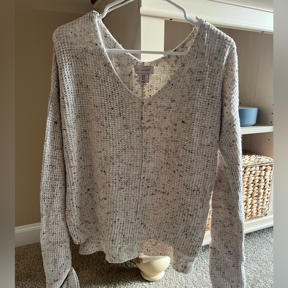 Knit women’s off the shoulder sweater